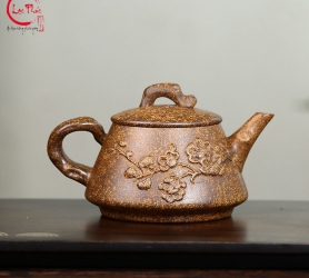 Ấm tử sa thạch biều mai hoa đẹp khoáng đoàn nê 350ml ATS171