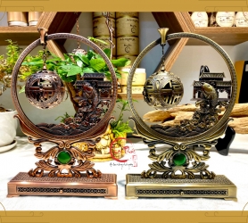 Lư Đồng Cầu Treo Dáng Cá Chép Hoá Rồng cao cấp xông nhang nụ/vòng/nhang không tăm LDT5