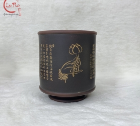 Chén trà chủ bằng tử sa nê hưng khắc BNTK cao cấp 120ml CNH08