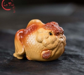 Tượng tử sa cá vàng trang trí bàn trà đẹp TS10