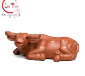 Tượng tử sa hình con trâu trang trí bàn trà TS05
