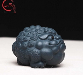 Tượng thiềm thừ tử sa cao cấp làm pet bàn trà TS09