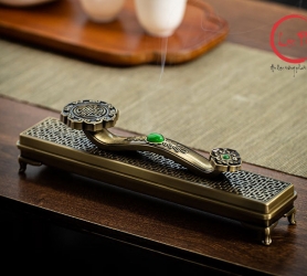 Lư xông nhang không tăm mạ đồng cao cấp dáng Gậy Như Ý XT2