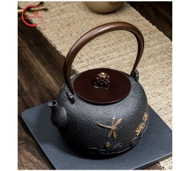 Ấm Tetsubin gang Nhật Bản đun nước pha trà hoạ tiết đẹp AG03