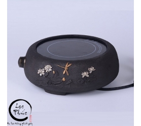 Bếp đun ấm tetsubin bằng gang hồng ngoại hoạ tiết bền đẹp BG03