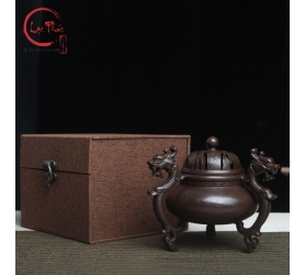 Lư đồng 3 chân cổ điển xông trang trầm Tam Long cao cấp LD7