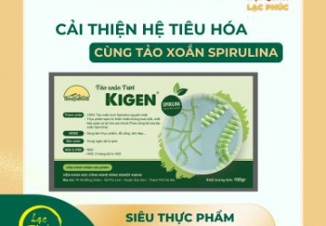 Cải thiện tiêu hóa dễ dàng với tảo xoắn Spirulina 