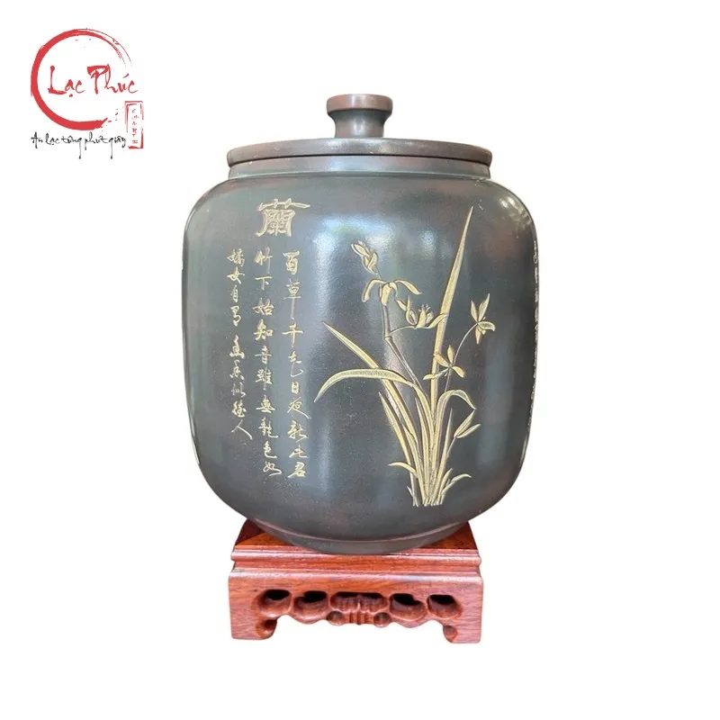 Hủ trà tử sa Mai Lan Cúc Trúc 1,5L cao cấp HT14