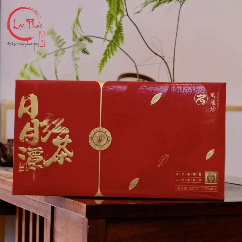 Trà đen hồ Nhật Nguyệt chính hãng WanLongZhen 40 gói 200gr HTT06