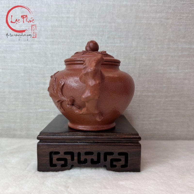 Ấm tử sa đào thọ long huyết sa 360ml ATS379-2