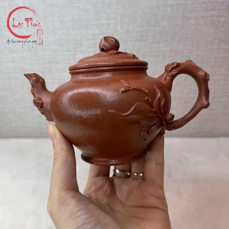 Ấm tử sa đào thọ long huyết sa 360ml ATS379-2