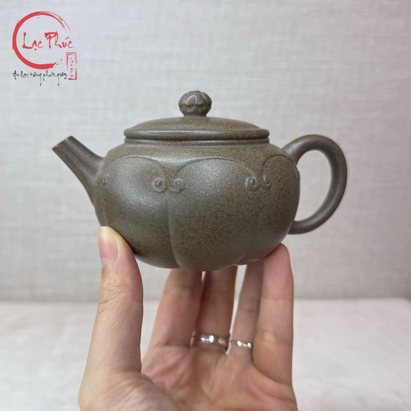 Ấm tử sa phỏng cổ như ý thanh khôi nê 180ml ATS472-2