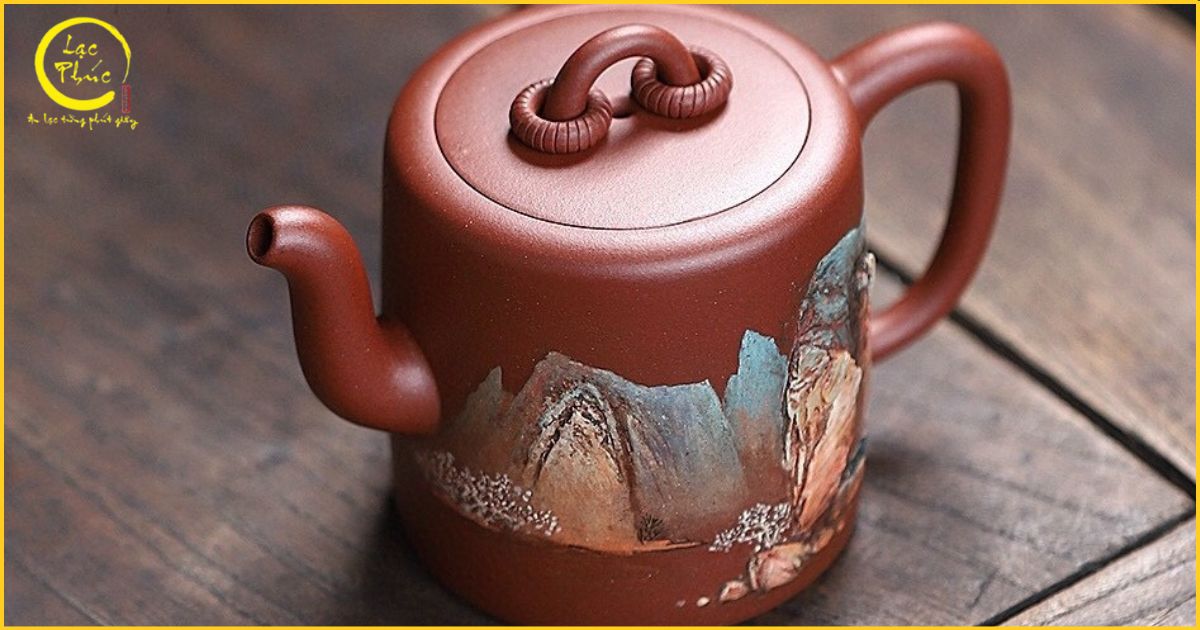 Ấm Tử Sa Song Quyến 