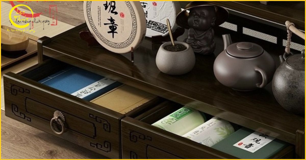 Các loại kệ gỗ phổ biến dùng trong không gian trà đạo
