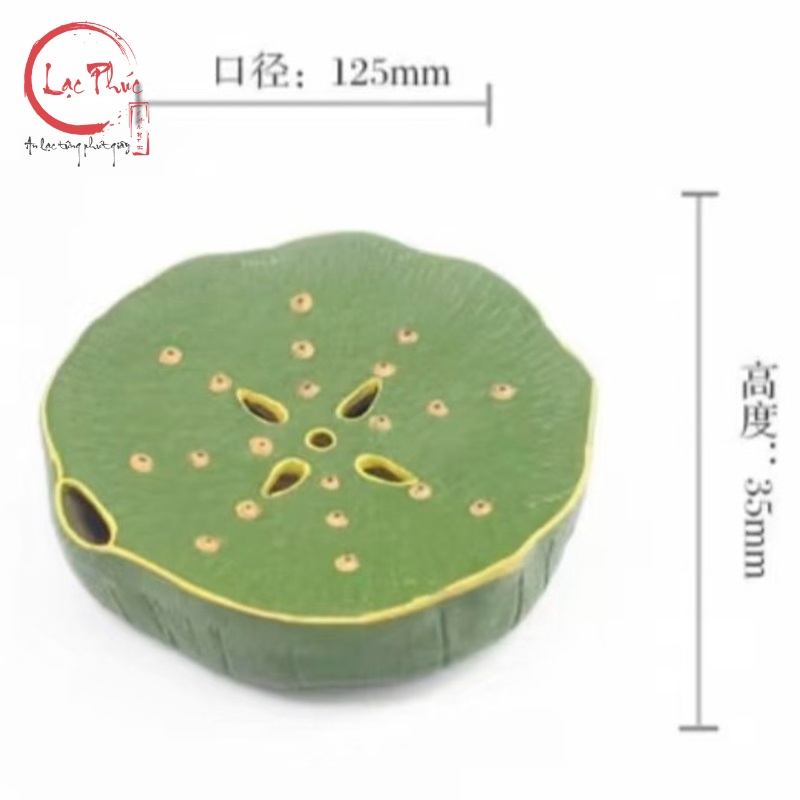 Đế dưỡng ẩm tử sa đài sen lục nê 12,5cm TT08