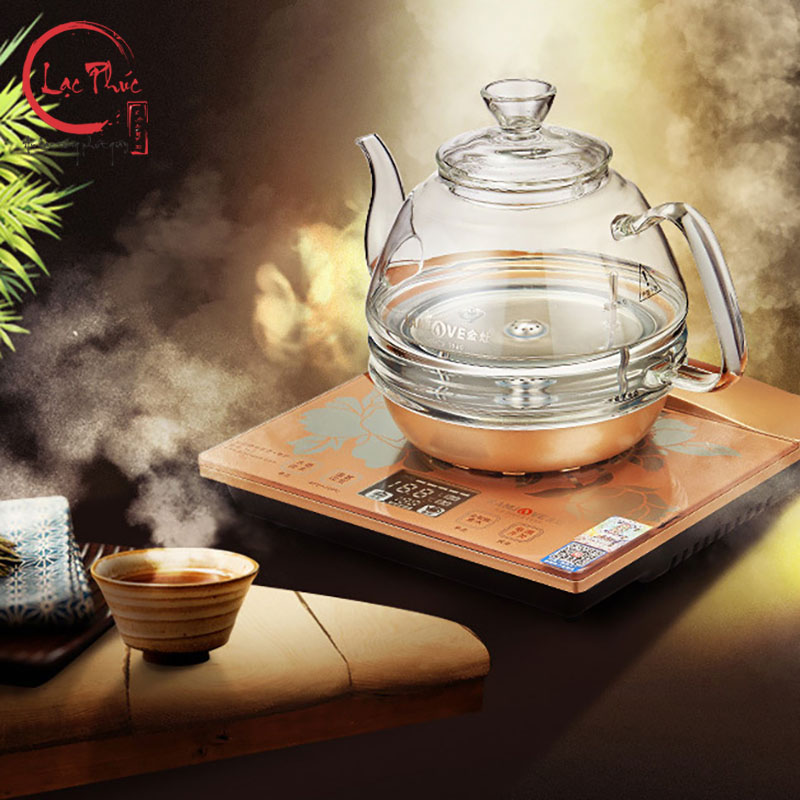 Bếp pha trà thủy tinh đơn hút nước trong lòng ấm KamJove H7 chính hãng